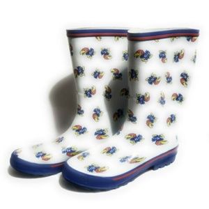 Cambou Rain Boots Jayhawks Kansas University Sz10